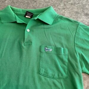 Vintage The Turtle Shirt USA Embroidered Polo S/S Single Stitch Green Mens Large